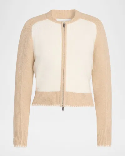 3.1 Phillip Lim Zip Wool-blend Cardigan In White