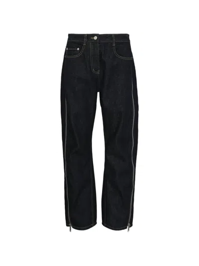 3.1 Phillip Lim Zip-detailing Straight-leg Jeans In Brown