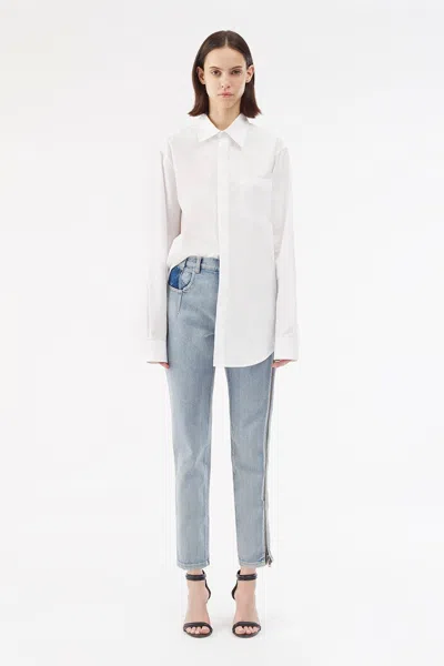 3.1 Phillip Lim Zippered Denim Pant In Purple