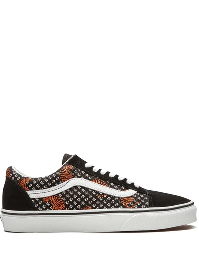 Vans Floral Tiger Old Skool Sneaker In Black