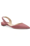 Paul Andrew 'rhea' Slingback Flat (women) In Pink Suede