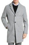 Cole Haan Regular Fit Stretch Wool Coat In Grey