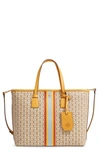 TORY BURCH SMALL GEMINI LINK COATED CANVAS TOTE,53304