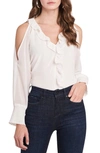 1.STATE 1. STATE RUFFLE COLD SHOULDER TOP,8160005
