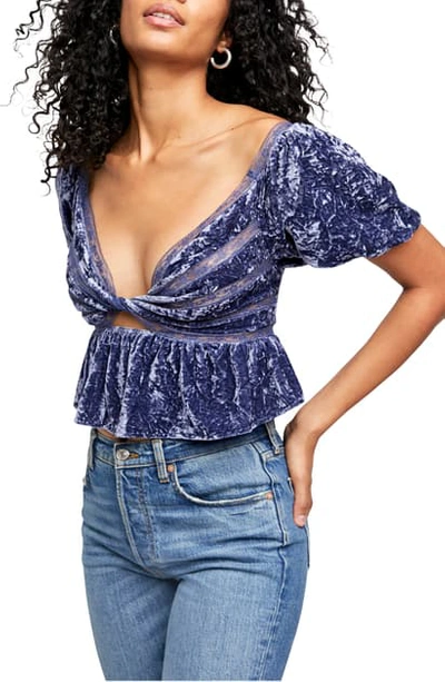 FREE PEOPLE YOURS TRULY VELVET TOP OB1231649