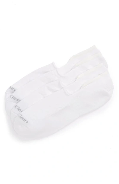 Calvin Klein 2-pack Performance No-show Socks In White