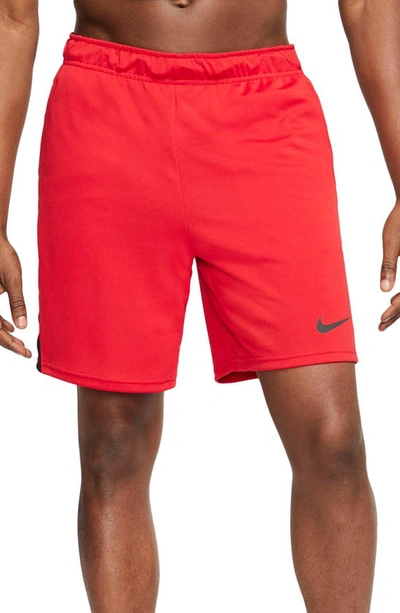 Nike Dry 5.0 Athletic Shorts In University Red/ Black/ Black