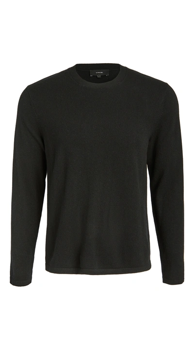 VINCE CREWNECK CASHMERE SWEATER BLACK,VINCE51101