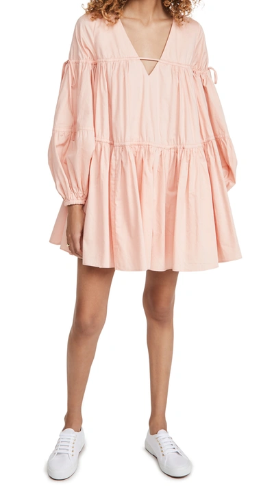 Aje Overture Gathered Smock Dress In Pink