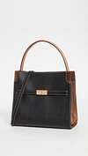 TORY BURCH SMALL LEE RADZIWILL DOUBLE BAG BLACK,TORYB48470