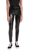 Commando Sequined Stretch-jersey Leggings In Black