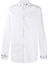 DOLCE & GABBANA COTTON LOGO DETAIL BUTTON-UP SHIRT