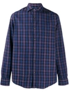 Deperlu Checked Cotton Shirt In Blue