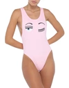 Chiara Ferragni Beachwear In Rose-pink Polyester In Pink