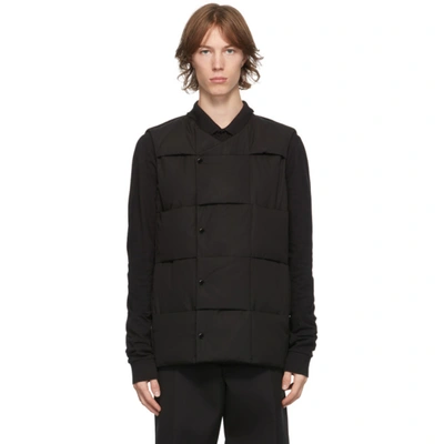 Bottega Veneta Intrecciato Quilted-down Gilet In Black