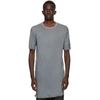 BORIS BIDJAN SABERI GREY OBJECT-DYED T-SHIRT