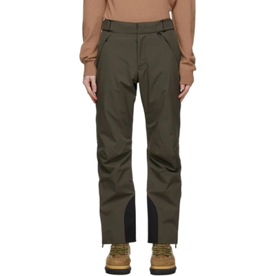 Moncler Zipped-ankle Ski Trousers In Green