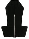 Cashmere In Love Ribbed-knit Hood In Black