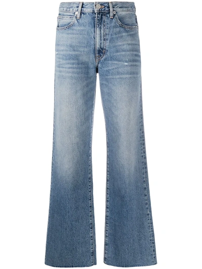 Slvrlake High-rise Flared Jeans In Blue