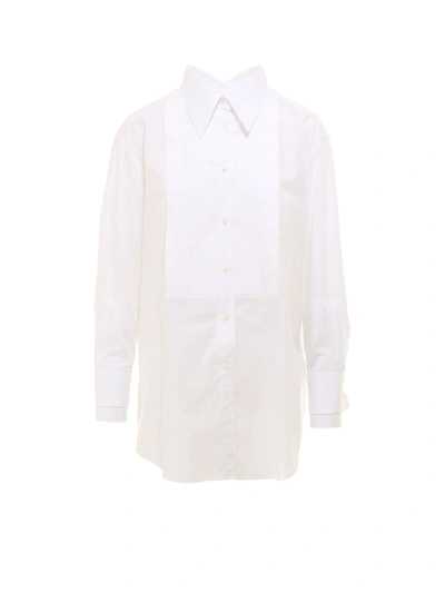 Dolce & Gabbana Oversize Cotton Poplin Shirt In White