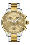 Tissot Chrono Xl Chronograph Bracelet Watch, 45mm In Champagne / Golden