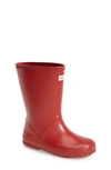 Hunter First Classic Waterproof Rain Boot In Military Red