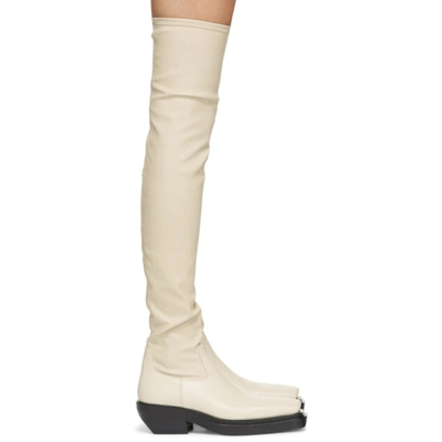 Bottega Veneta Women's The Lean Over-the-knee Boots In White