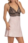 IN BLOOM BY JONQUIL WREN LACE SATIN CHEMISE,RWN010