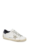 Golden Goose Multicolor Leather Super-star Classic Sneakers In White/ Ice/ Night Blue