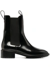 Aeyde 50mm Simone Brushed Leather Ankle Boots In Black