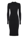 VERSACE JEANS COUTURE RIB DRESS WITH TURTLENECK