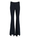 Derek Lam 10 Crosby Maeve Slit Hem Stretch Cotton Flare Trousers In Navy