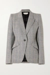 ALEXANDER MCQUEEN PRINCE OF WALES CHECKED WOOL-BLEND BLAZER