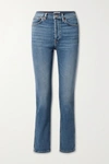 RE/DONE + NET SUSTAIN 80S HIGH-RISE SLIM-LEG JEANS