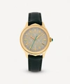 LIBERTY LASENBY IPHIS GOLD-PLATED LEATHER STRAP WATCH,000700541
