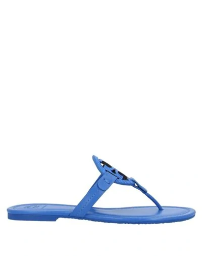 Tory Burch Toe Strap Sandals In Blue