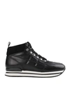 HOGAN HOGAN WOMAN SNEAKERS BLACK SIZE 7.5 SOFT LEATHER,11969591GP 5