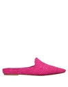 PATRIZIA PEPE PATRIZIA PEPE WOMAN MULES & CLOGS FUCHSIA SIZE 6 NATURAL RAFFIA,11971461OU 9