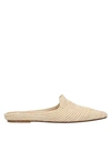 Patrizia Pepe Woman Mules & Clogs Beige Size 6.5 Natural Raffia In Beige