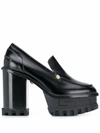 VERSACE VERSACE WOMEN'S BLACK LEATHER PUMPS,DST465QDVTA4D41OH 38.5