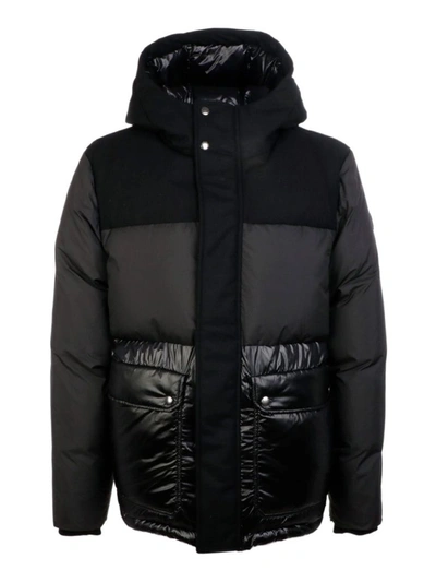 Woolrich Men's  Grey Leather Outerwear Jacket