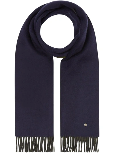 Burberry Reversible Cashmere Scarf In Blue