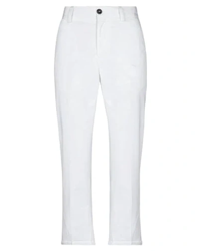 Pt Torino Woman Pants White Size 6 Cotton, Lyocell, Elastane