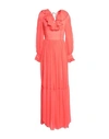 FRANKIE MORELLO FRANKIE MORELLO WOMAN MAXI DRESS CORAL SIZE 8 POLYESTER, ELASTANE,15082705JS 6