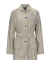 BLUMARINE BLUMARINE WOMAN OVERCOAT & TRENCH COAT SAND SIZE 10 POLYAMIDE, COTTON, GLASS, POLYESTER, ACRYLIC,16001978JR 4