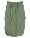Tibi Featherweight Cotton Twill Skirt In Green