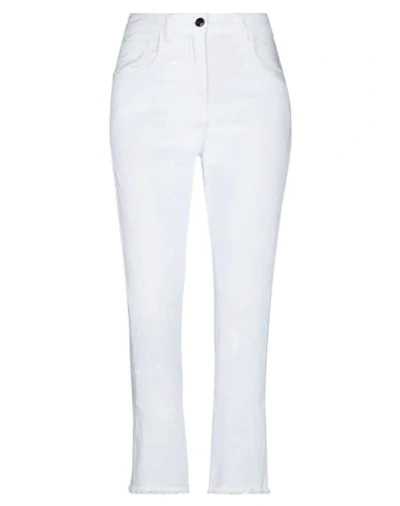 Semicouture White Cotton Blend Jeans