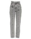 Isabel Marant Étoile Henoya High Waist Cotton Denim Jeans In Grey