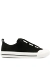 DIESEL SUEDE AND LEATHER LOW-TOP SNEAKERS