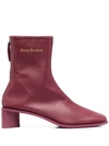 ACNE STUDIOS BRANDED LEATHER ANKLE BOOTS